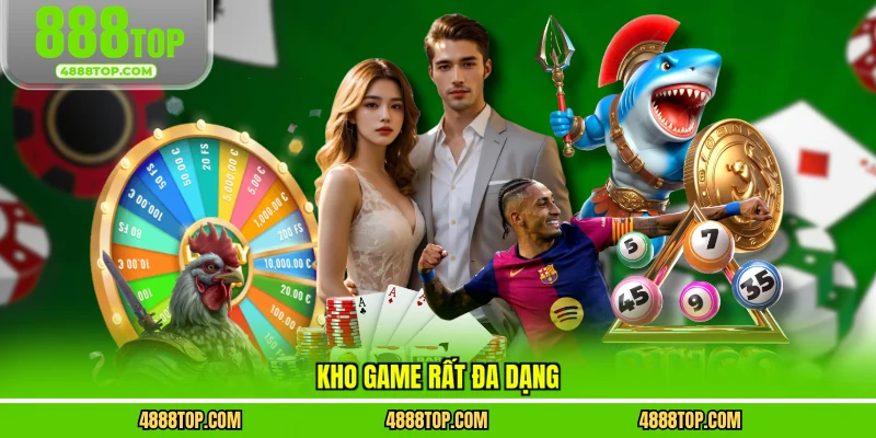 Kho game rất đa dạng 
